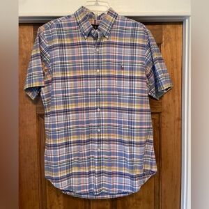 Men’s plaid, short Sleeve Polo